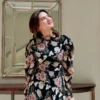 SELF Swiss Jacquard Linen 3PC Floral Suit – Elegant & Breezy Summer Vibes 🌸👗