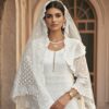 White Luxury Chikankari Cotton 3PC – Mirror Neckline Gift 🎁