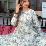 Ivory Bloom – Swiss Lawn 3PC Digital Print Dress 🌿🌸