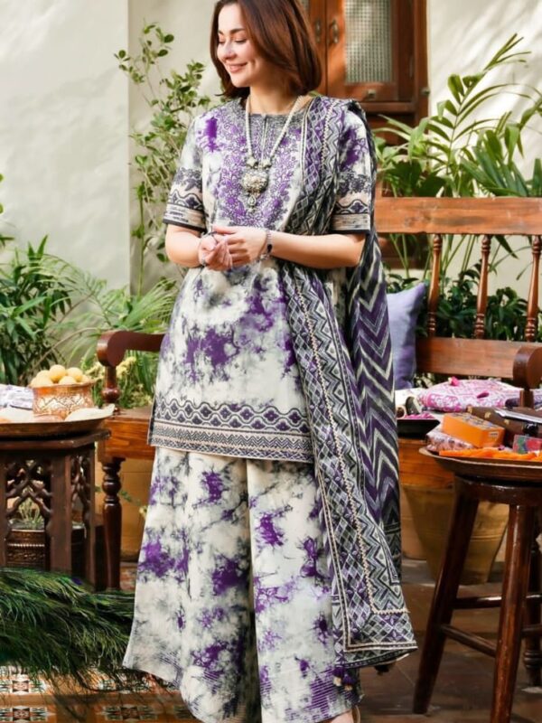 Sapphire 3-PC Suit With Chiffon Dupatta Eid Collection 2025